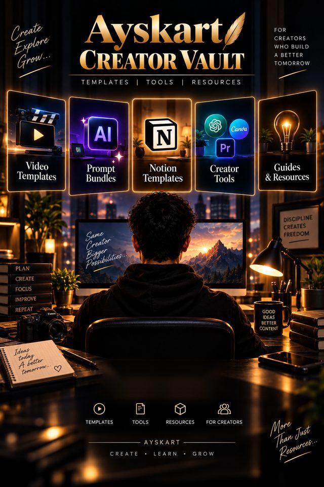 Ayskart Creator Vault: templates, tools and creator resources. Explore Creator Vault.